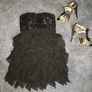 Black sequin dress